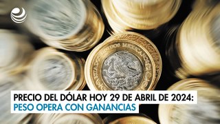 Precio del dólar hoy 29 de abril de 2024: Peso opera con ganancias