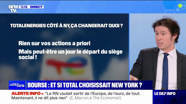 Le PDG de TotalEnergies menace de quitter la Bourse de Paris pour celle de New York
