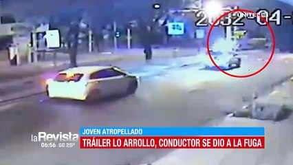 Cámara capta a tráiler arrollar a un motociclista en Cochabamba