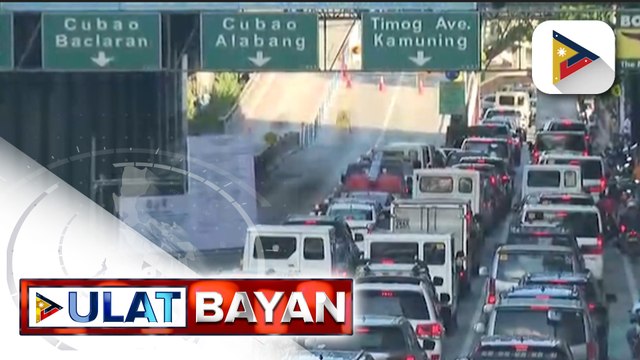 Southbound lane ng EDSA-Kamuning flyover, isinara na simula kahapon