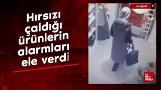 Nevşehir'de hırsızı çaldığı ürünlerin alarmları ele verdi