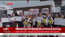 ¡Última Hora!  Reporteros de Morelos protestan afuera de la Fiscalía Estatal