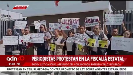 ¡Última Hora!  Reporteros de Morelos protestan afuera de la Fiscalía Estatal