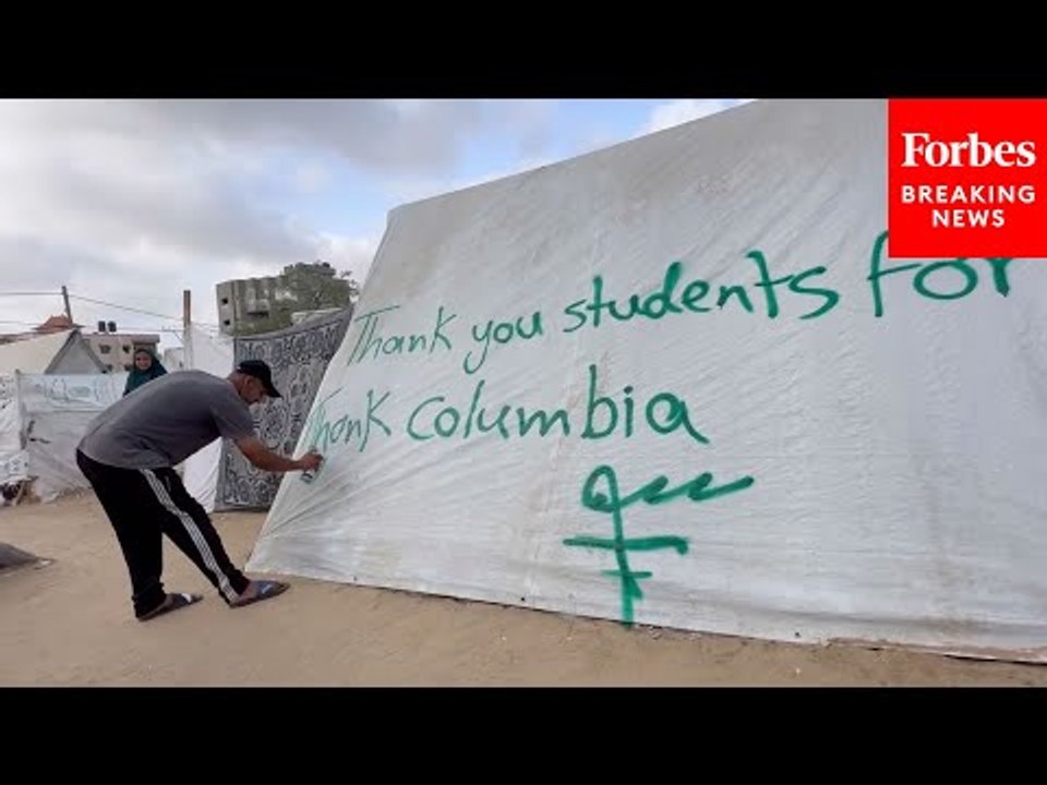 'Thank You': Palestinians In Rafah Thank Protes...