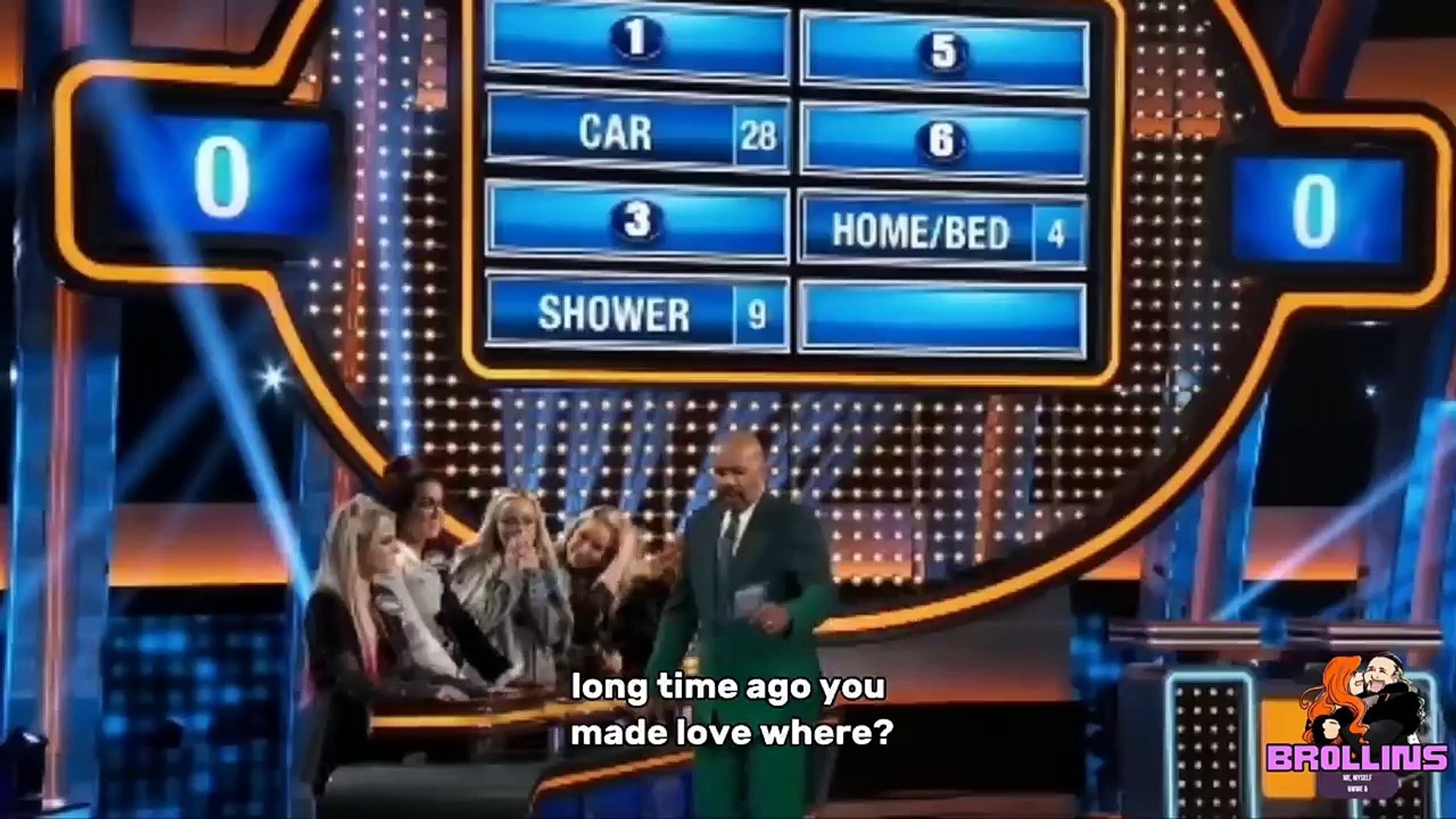 ⁣wwe celebrity family feud (men vs women) being on crack for 12 minutes straight #funny