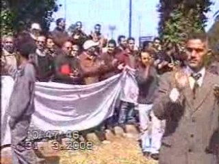 Manifestation du syndicat des instituteurs de  Rabat maroc