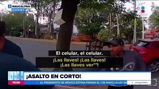 VIDEO: Repartidor es asaltado afuera de un domicilio