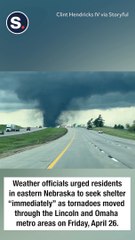 Massive Tornado Swirls Near Lincoln, Nebraska