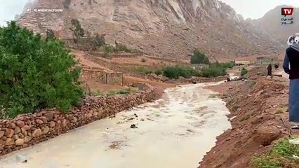 امطار وسيول متوسطة بسانت كاترين