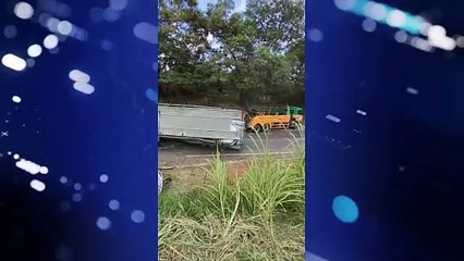 Acidente entre caminhões interdita Fernão Dias