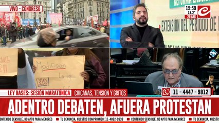 Ley bases: aumenta la tensión entre manifestantes y policías