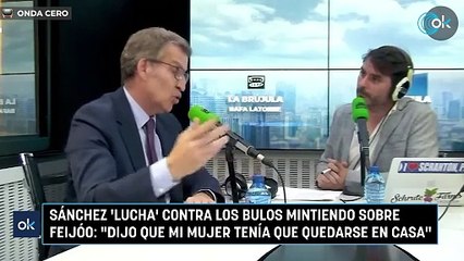 Sánchez 'lucha' contra los bulos mintiendo sobre Feijóo: "Dijo que mi mujer tenía que quedarse en casa"