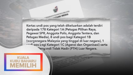 SPR keluar 188 kertas undi pos