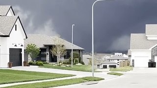 Massive Tornado Forms Over Bennington, Nebraska