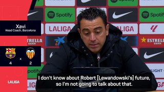 Xavi cryptic over Lewandowski's future after hat-trick heroics