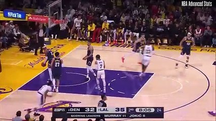 LeBron James 30 pts 5 rebs 4 asts vs Nuggets 2024 PO G4