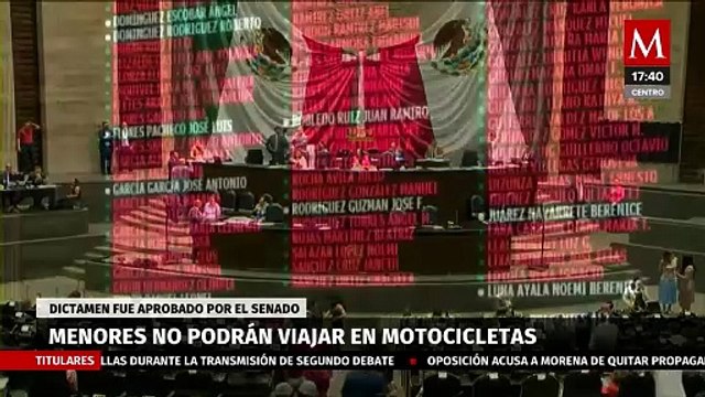 En el Senado, aprueban dictamen para que menores de 12 años no puedan viajar en motocicletas