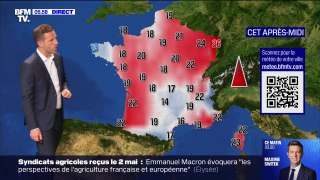 Des pluies du sud jusqu'au nord sur l'axe central de la France et des températures élevées pour ce mardi