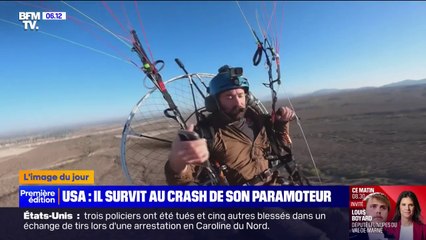 L'image du jour: aux États-Unis, un youtuber survit au crash de son paramoteur