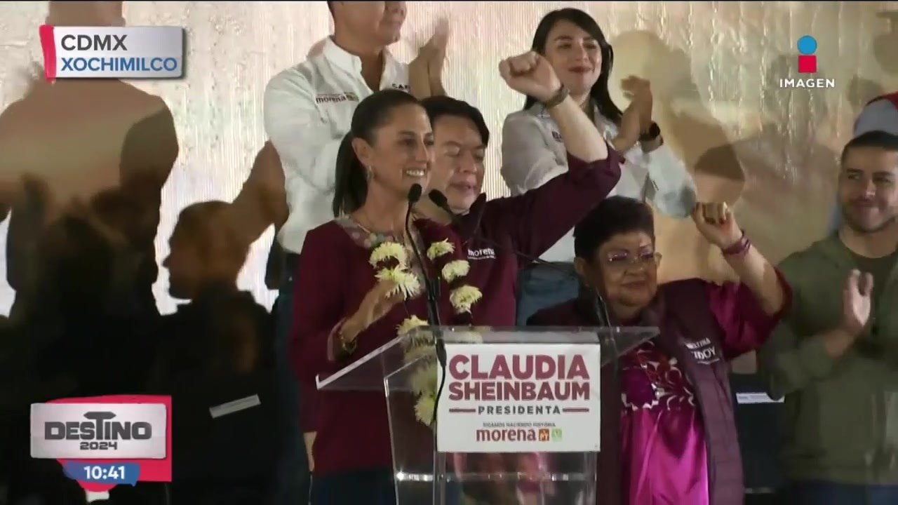 Claudia Sheinbaum y Clara Brugada se reúnen con simpatizantes en Xochimilco, CDMX