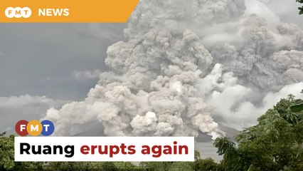 Indonesia’s Ruang volcano erupts again, alert status at highest