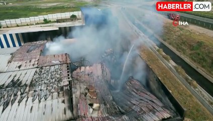Kahramanmaraş'ta fabrika yangınının boyutu gün ağarınca ortaya çıktı