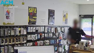 A man is alleged to have shoved an iPad down his pants at the Computer Medic store on Monday, April 29, 2024.