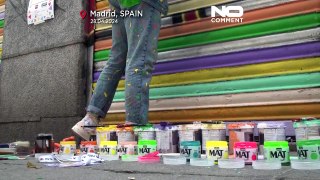 Artistas callejeros convierten Madrid en una galería al aire libre