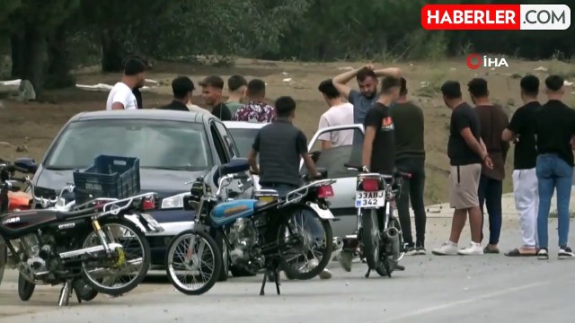 Trafiğe kapalı yol, motosiklet yarış pistine dönüştü