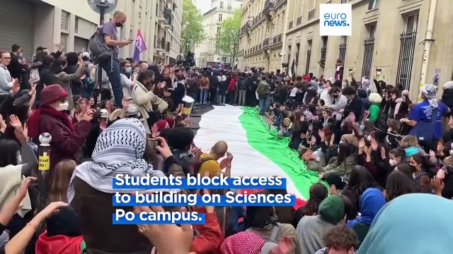 French students take cue from US peers with pro-Palestine rally at Sorbonne