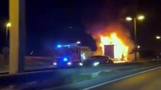 incêndio em camião na segunda circular