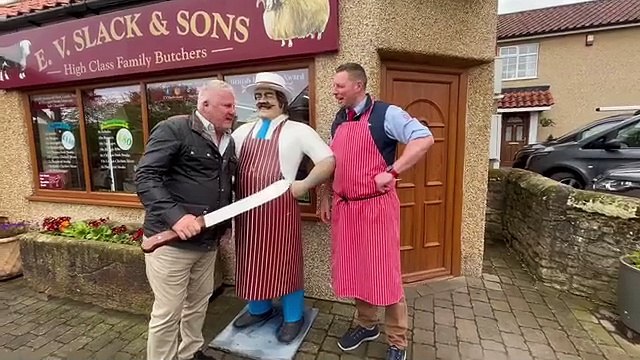 Customer flies 4,200 miles to visit viral video Doncaster butcher, famed for his big chopper