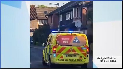 Attacker with sword seen in Hainault attacking residents