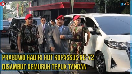 Prabowo Hadiri HUT ke-72 Kopassus, Disambut Gemuruh Tepuk Tangan Meriah