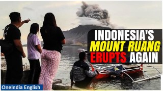 Indonesia: Mount Ruang Erupts Again, Airport Closure and Evacuations | Details Inside |Oneindia News