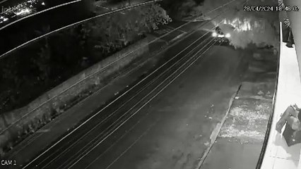 Câmera flagra grave acidente que deixou casal ferido em Apucarana