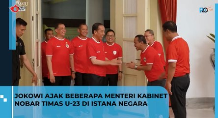 Presiden Jokowi Ajak Menteri Nobar Indonesia VS Uzbekistan di Istana Negara