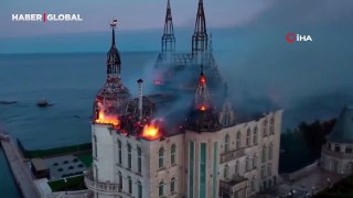 Rusya, Ukrayna'daki “Harry Potter Kalesi”ni bölyle vurdu!