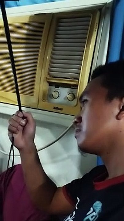 Tamang tapat sa aircon sa sobrang init