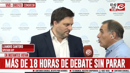 Leandro Santoro: "Es una jornada triste, un retroceso para la Argentina"