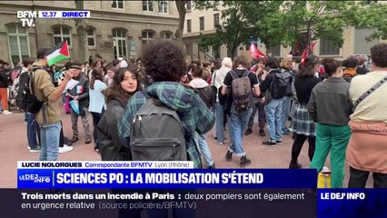 Mobilisations propalestiniennes: un rassemblement en cours à Sciences Po Lyon