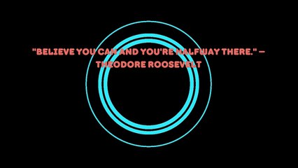 Believe you can and you're halfway there. — Theodore Roosevelt