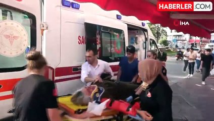 Dakikalarca bekledi, son adımında yüz üstü yere düştü...Feci kaza kamerada