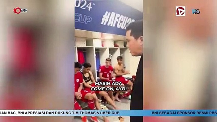 Erick Thohir Datangi Ruang Ganti Timnas Indonesia Memberi Semangat