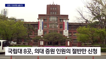 의대 증원 1500명 넘을 듯