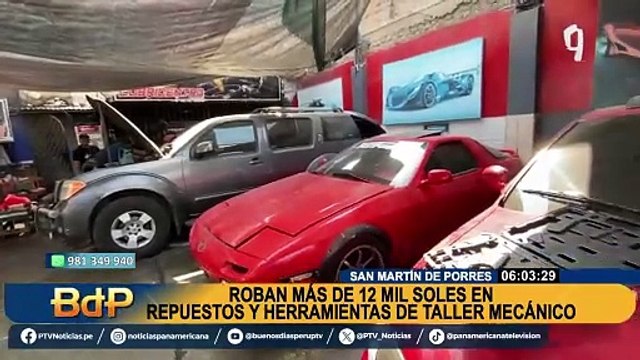 Roban más de 12 mil soles en herramientas de taller mecánico en SMP y huyen en “taxi”