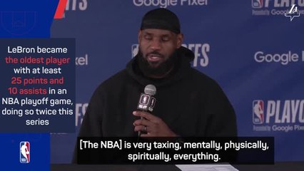 Tải video: ‘Basketball is hard work!’ - LeBron discusses retirement