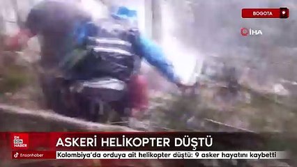 Kolombiya’da orduya ait helikopter düştü