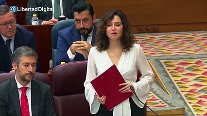 Ayuso, a la izquierda: "Lo único que quieren es tener al pueblo subvencionado"