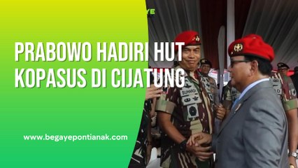 Presiden Terpilih Prabowo Subianto Hadiri HUT Kopasus